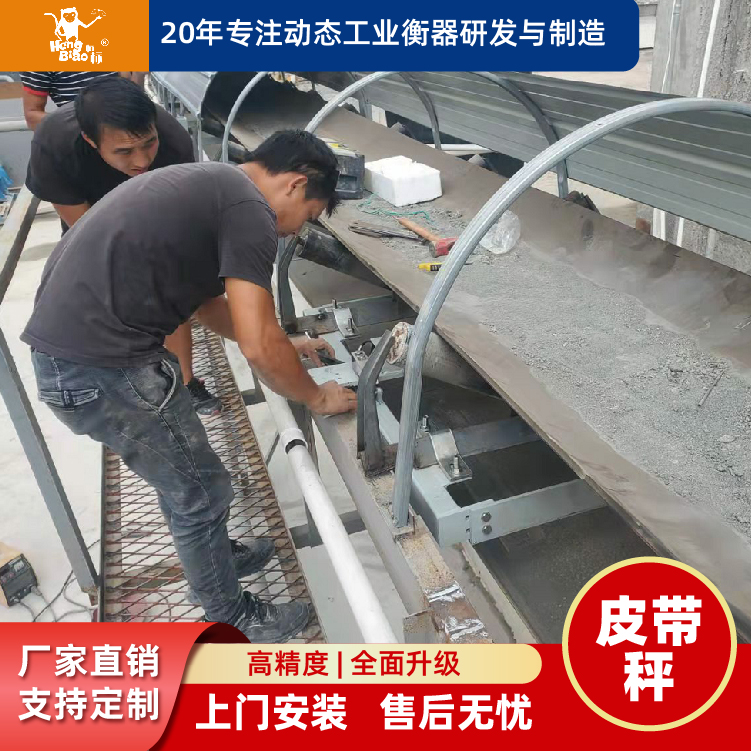 恒标双托辊皮带秤全悬浮称重桥架实时流量显示